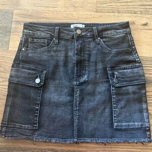 Tinsel Charcoal Denim mini skirt